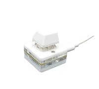 YIGZYCN Teclado numérico USB con un solo botón, programación, macro silencioso, interruptor verde té blanco, práctico teclado para juegos