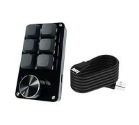 YIGZYCN Teclado programable eficiente de 3 teclas, 4 teclas, 6 y 8 teclas con perilla única, accesorio mecánico para juegos para teclado macro programable de funcionamiento optimizado