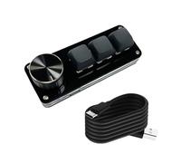YIGZYCN Teclado programable eficiente de 3 teclas, 4 teclas, 6 y 8 teclas con perilla única, accesorio mecánico para juegos para teclado macro programable de funcionamiento optimizado