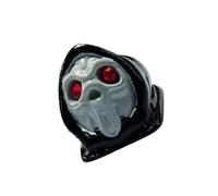 YIGZYCN Teclas fantasmales de calavera de resina para teclados mecánicos, diseño temático de Halloween, con materiales de color negro oscuro y rojeces, teclas de calavera de resina