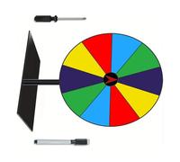 YIGZYCN Tocadiscos de ruleta con diseño de ruleta para fiestas, enseñanza, supermercados, placa giratoria borrable