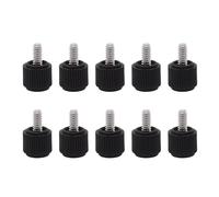 YIGZYCN Tornillos giratorios de mano 6# 32 compatibles con la mayoría de carcasas de computadora, cabeza de goma, cómodo panel lateral, tornillo de pulgar