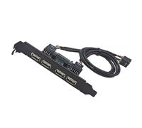 YIGZYCN Universals - Soporte de expansión USB 2.0 para PC con carcasa de metal antiinterferencias, adaptador de cabecera USB trasero