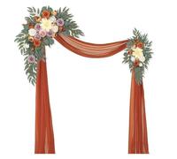 YIGZYCN Velo de arreglos florales de seda para decoración de entrada de boda, arco personalizable o letrero de entrada nupcial, rosas de seda