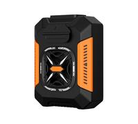 YIGZYCN Ventilador de refrigeración portátil montado en la cintura, luz LED integrada, clip de acero al carbono con fuente de alimentación de 5000 mAh para mensajeros deportivos, ventilador portátil