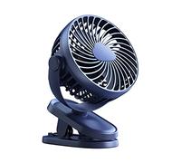 YIGZYCN Ventilador eléctrico de carga USB para dormitorio, viajes, portátil, ventilador de techo con clip de 4 velocidades ajustables para dormitorio, con termostato, clip de viaje al aire libre o