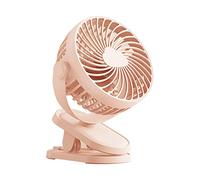 YIGZYCN Ventilador eléctrico de carga USB para dormitorio, viajes, portátil, ventilador de techo con clip de 4 velocidades ajustables para dormitorio, con termostato, clip de viaje al aire libre o