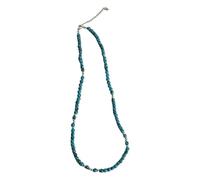 YIGZYCN Versátil collar de cuentas turquesa/ónixs, piedras preciosas naturales, longitud ajustable, cadena de clavícula, accesorios de moda, collar de sodalita
