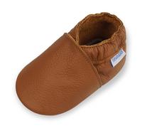 YIHAKIDS Chausson Cuir Bébé Chaussons Cuir Souple Bébé fille garçon Premiers Pas Mignon Chausson Bebe Antideslizante 0-6 Mes-2 ans, marrón claro, 18-24 mois