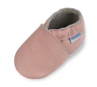 YIHAKIDS Chausson Cuir Bébé Chaussons Cuir Souple Bébé fille garçon Premiers Pas Mignon Chausson Bebe Antideslizante 0-6 Mes-2 ans, rosa, 12-18 mois