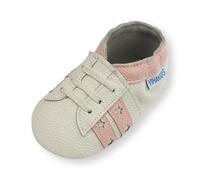 YIHAKIDS Chaussures Bébé filles Garçons Cuir Souple Bébé Enfant Chaussons Cuir doux Chaussures fille garçon Premiers Pas 0-6 Meses - 2ans, Rosa Blanco Zapatos Deportivos, 0-6 mois