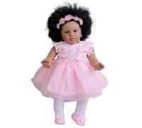 YIHANGG Afroamericanos Bebe Reborn Niño Realista Negro 66cm Muñeca Reborn Despierto Recién Nacido Cumpleaños