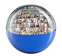 YIHANGG Bola de Cristal 3D con WiFi 2.7 Pulgadas Reproductor Digital de Vídeo y Fotos Globo de Cristal con Foto de Regalo Subible Personalizado Esfera Luminosa con Latido(Blue)