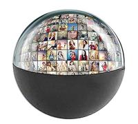 YIHANGG Bola de Cristal 3D con WiFi 2.7 Pulgadas Reproductor Digital de Vídeo y Fotos Globo de Cristal con Foto de Regalo Subible Personalizado Esfera Luminosa con Latido(Black)