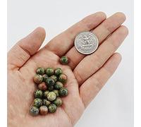 YIHANSS 10pcs 0.26 ''-. 33 '' Cristal mágico Azul Goldstone Ball Divination Sphere Ornament para Fengshui, Scrying, Decoration, Buddha Breads Good Luck Amulet Gift Crystal