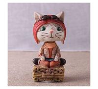 YIHANSS Amantes de la decoración del automóvil Cat de Viaje Catotón Shake The Head Doll Ornament Creative Fashion Fashion Fashion Gift Interior Accessory Ornament (Nombre del Color: niña)