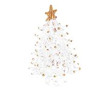 YIHANSS Árbol de Navidad de Cristal Árbol de Navidad Árbol Artificial Figuras en Miniatura Árbol de Navidad de Cristal Artificiales para Escritorio Topper Mini Día de Conmemoración