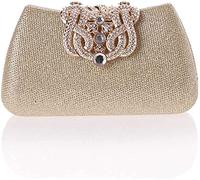 YIHANSS Bolsos de noche para mujeres, diamantes, vestidos de moda europeos y americanos bolsas de banquetes, bolso de embrague 18x10x6cm (negro)