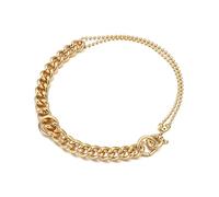 YIHANSS Collar Collar de Moda Cabina de Color de Color Oro Punk Mujeres Macho Miami Cubano Collar Collar de Cadena de Cadena Espesa Collar de Joyas de Hip Hop (tamaño: Color de Oro)