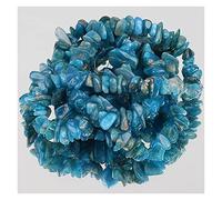 YIHANSS Cristal Natural Rough 5-8 mm Chips de Forma Libre Natural Beads Gravel Blue Apatite Stone Beads Irregular para Joyas Que Hacen Accesorios de Pulsera de Bricolaje 33 "Cristal de decoración del