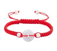 YIHANSS Joya de pulsera de donas de grado natural hecho a mano unisex jade jade pulseras de cuerda roja para mujeres con suerte regalo para ella, cinnabar ajustable
