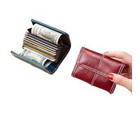 YIHANSS N/A Cartera para Mujer Carteras Monedero Tarjetero de Cuero Cartera clásica para Mujer Vestido de Dama Bolsa de Dinero pequeña y Linda (Color: Rojo)