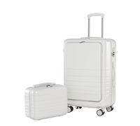 YIHANSS Set de la Maleta de Viaje, Equipaje de Equipaje de Equipaje de Equipos de Maleta Conjunto de la Pieza del ABS+PC Spinner Trolley, Bolsa de Viaje de Viaje Duradera (Color: Negro, tamaño: 20+14