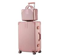 YIHANSS Set de Maleta de Viaje, Equipaje de Equipaje de 2 Piezas Conjuntos de Equipaje con Ruedas giratorias Bloqueo de contraseña de 14 Pulgadas de Caja cosmética (Color: grün, tamaño: 20 Pulgadas)