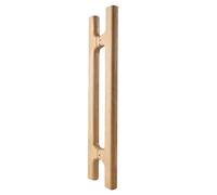 YIHANWUU Manijas Modernas de Madera para Puertas de Empuje, Manijas Modernas Y Resistentes para Puertas de Vidrio, Ducha O Metal, Manijas de Doble Cara para Puertas de Patio, Instaladas una Tras Otra.