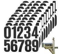YIHAOH 10 Hojas de Numeros Adhesivos, Pegatinas Numeros Negros de 10 Cm, Placa de Número Almohadillas Adhesivas Almohadilla, Números Autoadhesivos Del 0 Al 9, Adaptados a Buzones