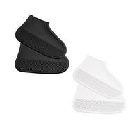YIHAOH 2 Pares Cubre Zapatos Impermeable, Silicona Protector Calzado Lluvia, Protector Zapatos Lluvia Reutilizables, Adecuados para Días Lluviosos, Playas Y Caminos Embarrados