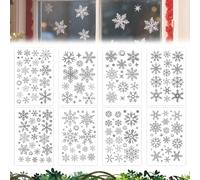 YIHAOH 204 Vinilos para Cristales Navidad, Static Vinilos Navidad Escaparate, PVC Reusable Ventana Decorativa Navidads, Winter Snowflake Christmas Decorative Stickers for Windows, Walls
