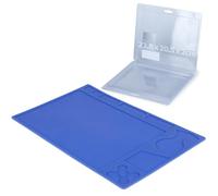 YIHUA M150 Alfombrilla soldadura resistente al calor 330×209×3 mm con múltiples ranuras de almacenamiento, regla incorporada y silicona alfombrilla para soldadura blanda y flexible