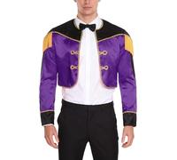 Yihuimin Disfraz de matador español de Navidad para hombre, chaqueta dividida, cárdigan, disfraz de showman, disfraz de cosplay, carnaval, morado, 3XL