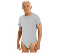 Yihuimin Traje de baño higiénico para hombre y mujer, para adultos, personas mayores, para el cuidado de Alzheimer, gris claro, L