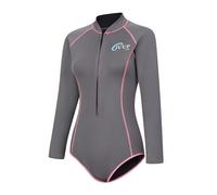 Yihuimin Traje de neopreno para mujer Mm Body Traje de baño Shorty Traje de Buceo Surf Natación Snorkel Gris Oscuro L