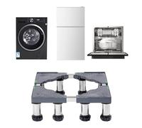 YiHYSj Base Lavadora con 8 Patas Base para Refrigerador Soporte Lavadora Secadora Antideslizante Y Amortiguadora Tama O Ajustable 14-17cm (Carga de 300 KG)-Gris