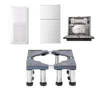 YiHYSj Base Lavavajillas Base Lavadora con 12 Patas Soporte Lavadora Secadora Antideslizante Y Amortiguadora Tama O Ajustable 19-22cm (Carga de 300 KG)-Gris