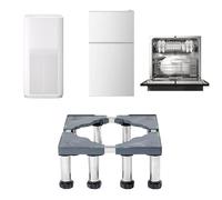 YiHYSj Base Lavavajillas Base Lavadora con 8 Patas Soporte Lavadora Secadora Antideslizante Y Amortiguadora Tama O Ajustable 19-22cm (Carga de 300 KG)-Gris