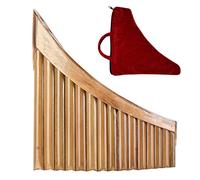 Yiida Flauta de pan de bambú, botón G, con bolsa de transporte, instrumento musical tradicional chino chino, instrumento musical de pan, instrumento de viento de madera, incluye maletín