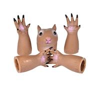 Yiida Marionetas de dedo de goma para niños, diseño realista de ardilla, para regalo de día de los niños (5 unidades)