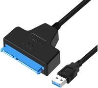 YIIFELL Cable SATA a USB, Adaptador USB 3.0 a SATA para HDD y SSD de 2,5 Pulgadas, Conversor SSD/HDD, Compatible con los Sistemas Operativos Windows, Mac y Linux