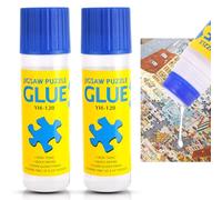 YIIFELL Pegamento Puzzle Rompecabezas De Pegamento Transparentecon Cabezal Aplicador Easy-On, Secado RáPido 2 Pack Pegamento No TóXico Para Puzzles De 1000/1500/3000 Piezas - Frasco De 120 ml X2
