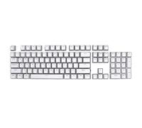 Yiifunglong Juego de 104 llaves de pudín, tapas de teclado mecánico, tapas de teclado, accesorios de teclado de luz de fondo ABS universal OEM Keycaps reemplazo blanco