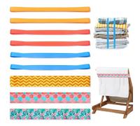 YiiHHooN 9 Piezas Bandas para Toallas de Playa, Multicolor Bandas de Toalla de Playa, Silicona y Poliéster Bandas Elásticas para Sillas de Playa para Tumbonas de Playa y Sillas de Piscina