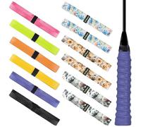 YiiHHooN Cintas de Agarre de Raqueta, 12 Piezas Overgrip Antideslizante Tenis en 9 Colores, Cinta de Agarre para Raquetas de Tenis y Bádminton para Mangos y Cañas de Pesca
