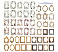 YiiHHooN Hojas de Encaje Marco de Scrapbook, 110 Piezas Marco de Scrapbooking, Hojas Papel Scrapbooking Marcos de Fotos Scrapbooking Materiales Para Vintage Journaling