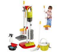 Yiijode - Aspirador infantil, 22 piezas, kit de hogar para niños, con cepillo y pala, cepillo, etc., función de succión y sonido, para niñas y niños, edad 3-6