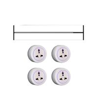 YiiLi Enchufe de pista, carril de alimentación extraíble, enchufe deslizante, adaptador deslizante de cocina para el hogar, montaje en superficie no requiere ranura,White-60cm