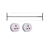 YiiLi Enchufe de pista, carril de alimentación extraíble, enchufe deslizante, adaptador deslizante de cocina para el hogar, montaje en superficie no requiere ranura,White-40cm